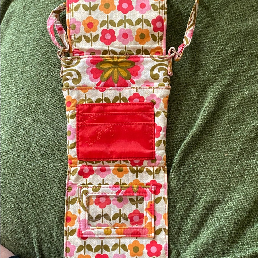 Vera Bradley Coral Pink Floral Quilted Crossbody Bag - Picture 3 of 4